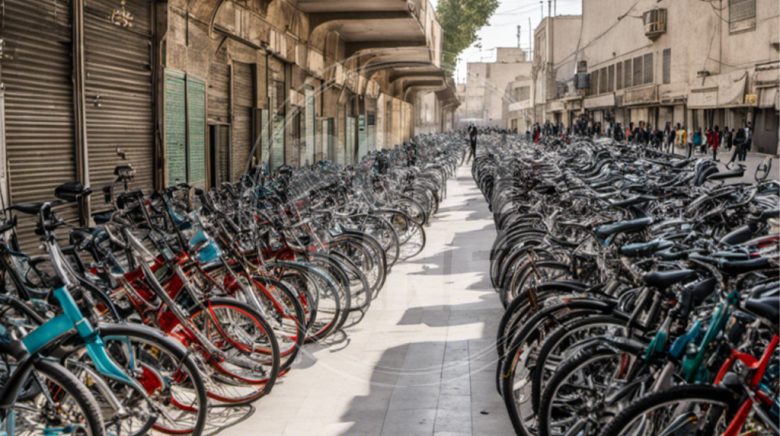 خیابان ها و کوچه های مشهد پر از دوچرخه های عادی
