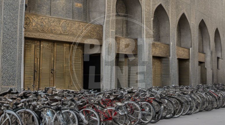 بازار مشهد پر از دوچرخه